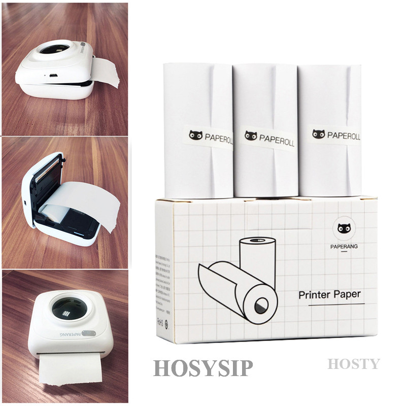 Mini Impressora HOSTY Papel Autocolante De Rótulo Térmico Adesivo Branco Colorido Para Fotográfica Portátil 57 * 30Mm