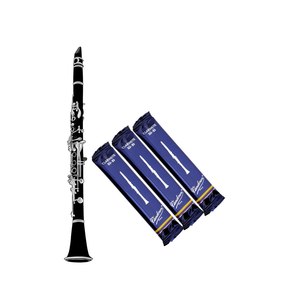 KIT COM 3 UNID. PALHETA VANDOREN TRADICIONAL CLARINETE Dureza:3.0
