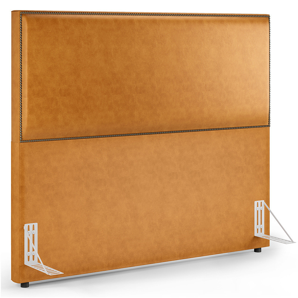 Cabeceira Cama Box Casal Com Tachas 140 cm Vicenza L02 Couríssimo Whisky - Lyam Decor - Home & Living
