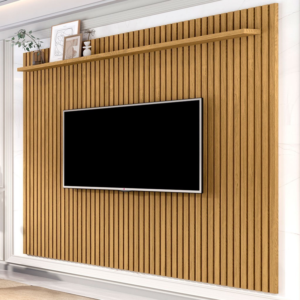 Painel para Tv Até 80 Polegadas Vênus Ripado 1 Prateleira 682