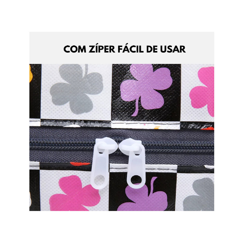 Kit 4un Sacola Sacolão Mochila Bag Viagem Compras GG Impermeável 80CM Mudança — imagem 2 de 2