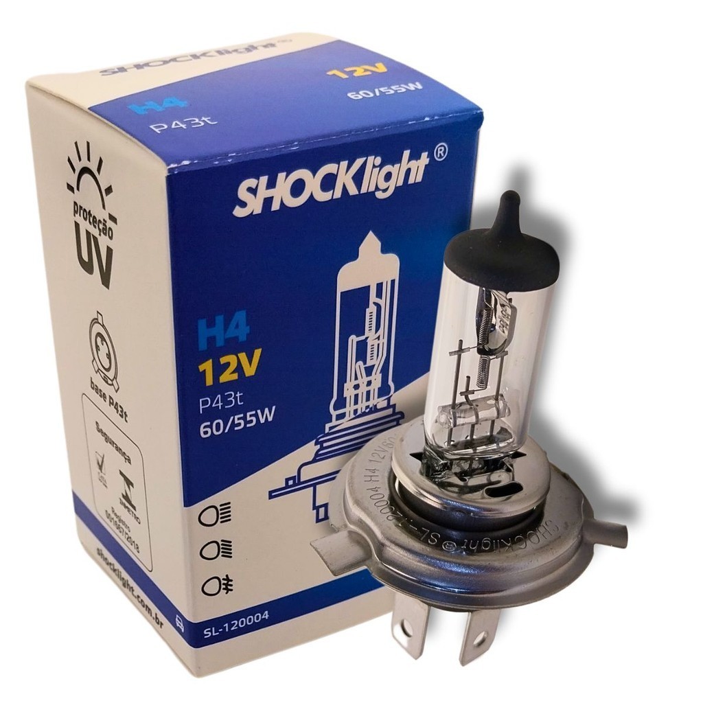 Kit 6 Lâmpada Halógena H4 H3 T10 12V Faróis Sinalização Luz — imagem 2 de 2