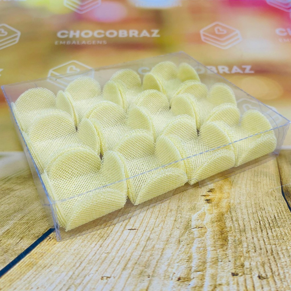 50 Forminhas Para Doces Finos Tela Escócia AMARELO GEMA - Home & Living
