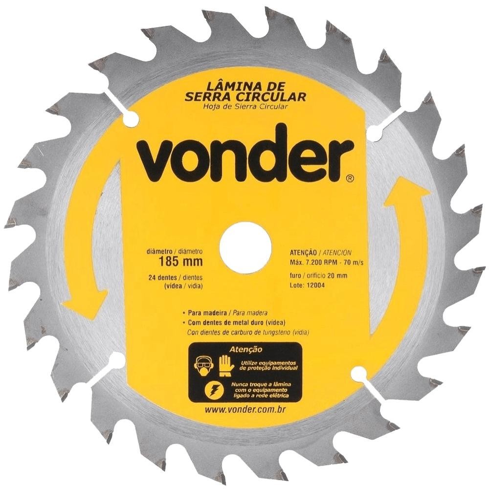 Disco para Serra Circular Vonder 7 1/4", 24 Dentes - 4650185024 em Oferta na Shopee