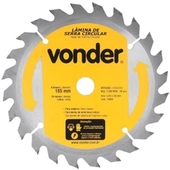 Disco para Serra Circular Vonder 7 1/4", 24 Dentes - 4650185024