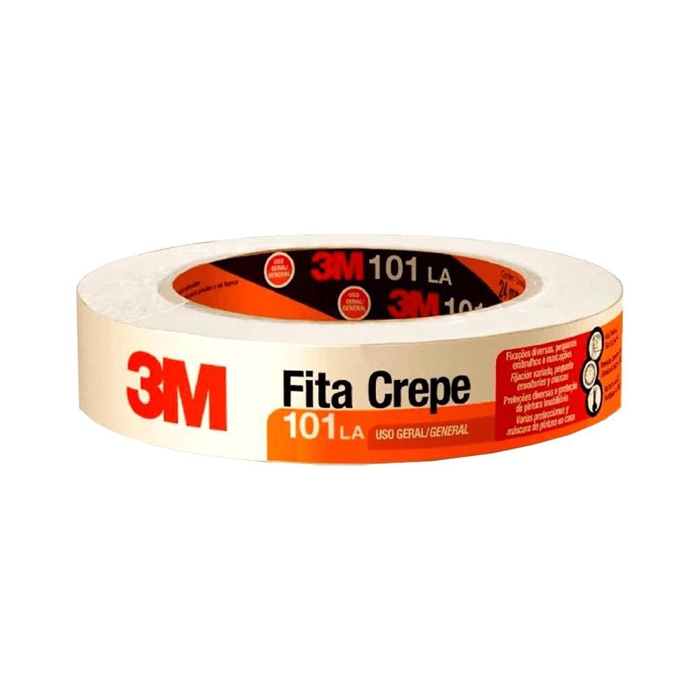 Fita Crepe 3M Uso Geral 101LA 24mm X 50m - HB004572374 - Home & Living
