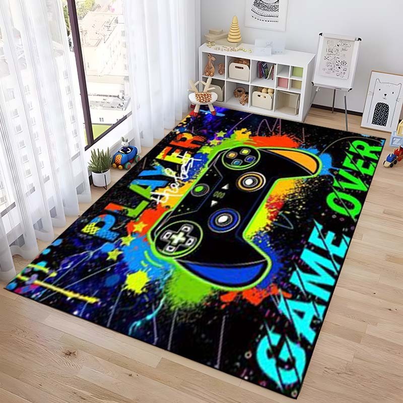 Gamepad Rug Boys Quarto De Jogos De Vídeo Tapete Com Design De Chá