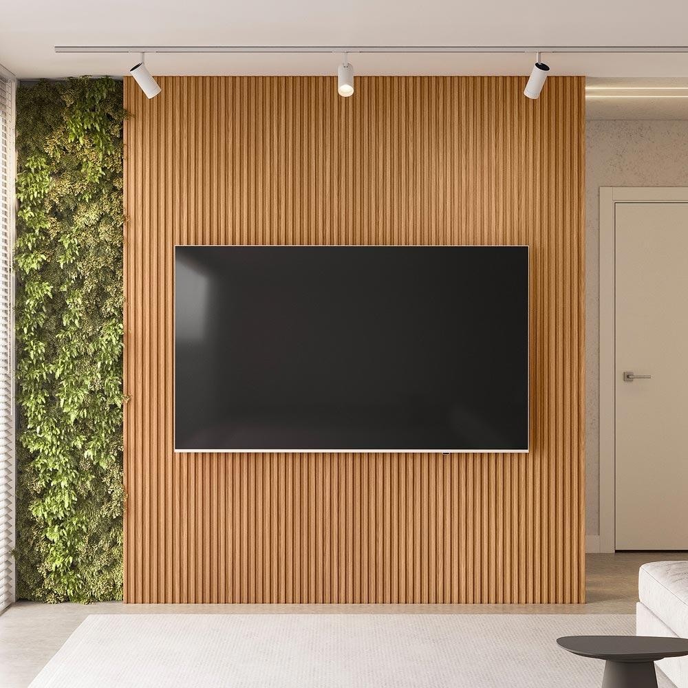 Painel Decorativo Ripado para Parede Mahalo 220x250 MDP Nature G77 - Gran Belo - Home & Living