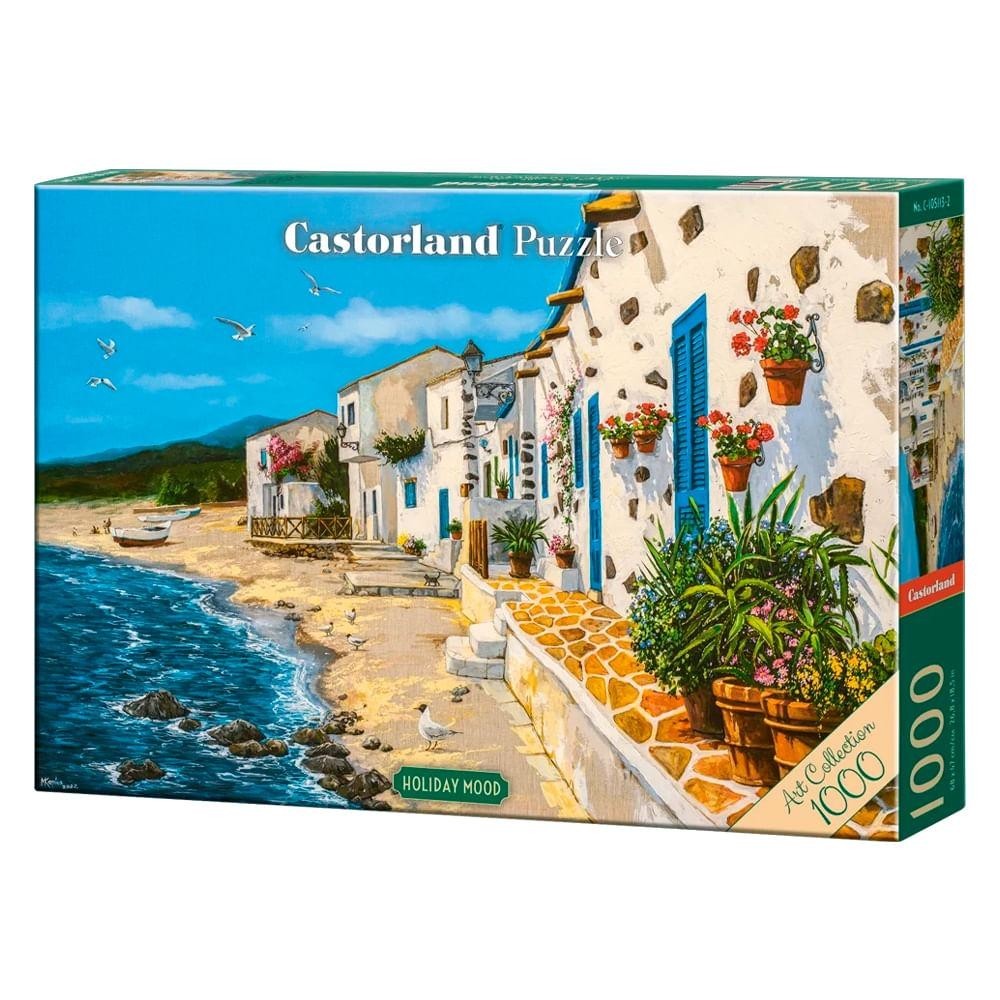 Puzzle 1000 peças Feriado na Praia - Imp. Castorland - Mom & Baby