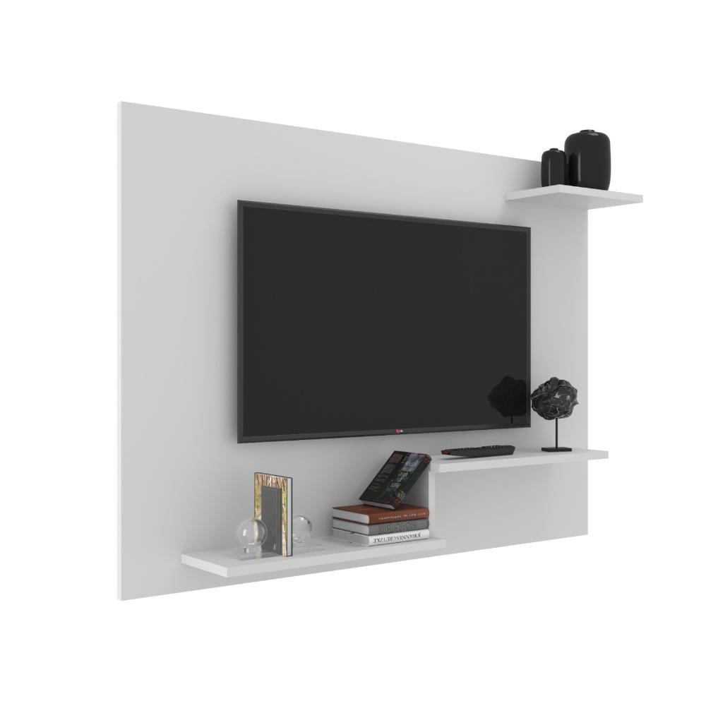 Painel para TV até 43 Polegadas 3 Prateleiras Denver 110cm Branco - J Carvalho - Home & Living