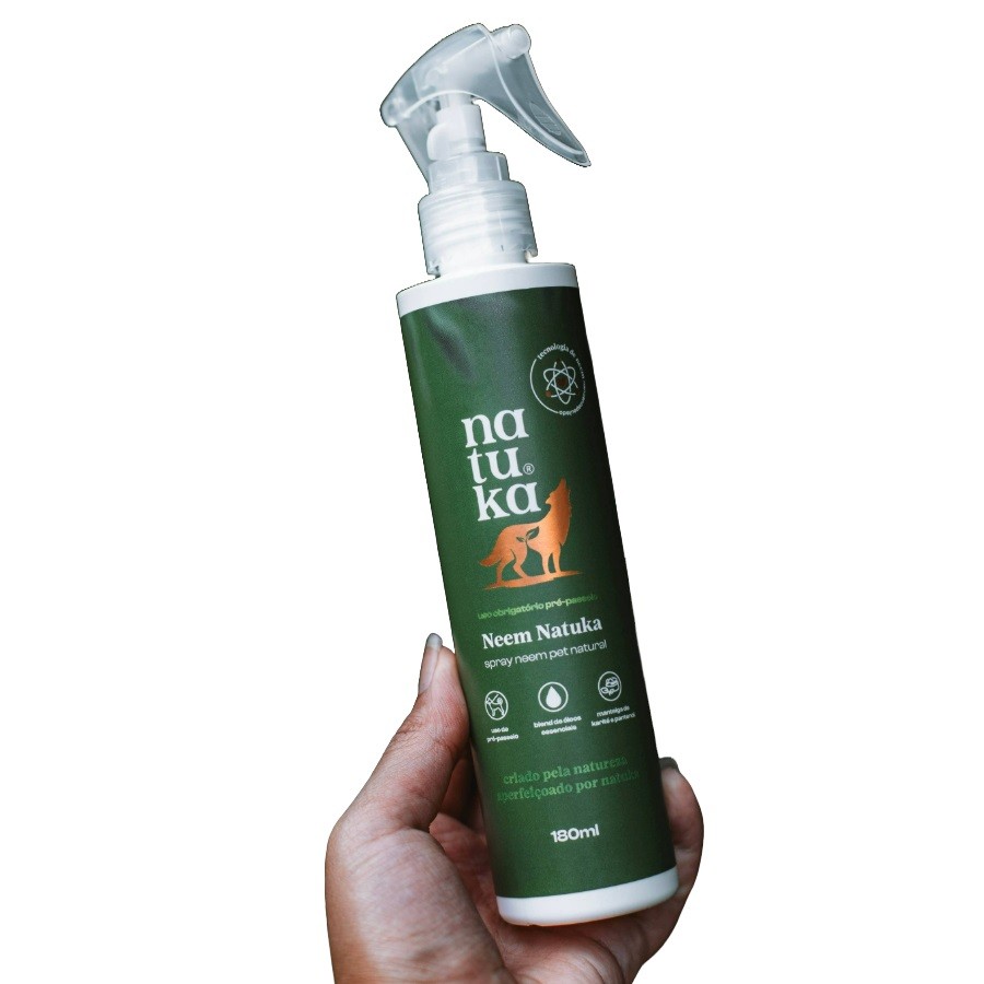 Spray Repelente Neem Cães Natuka 180 Ml