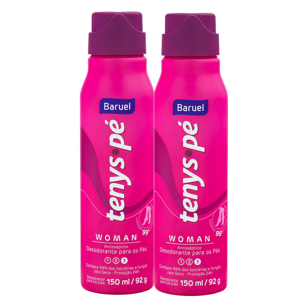 Tenys Pé Baruel Woman Jato Seco 150ml | Kit com duas unidades em Oferta na Shopee