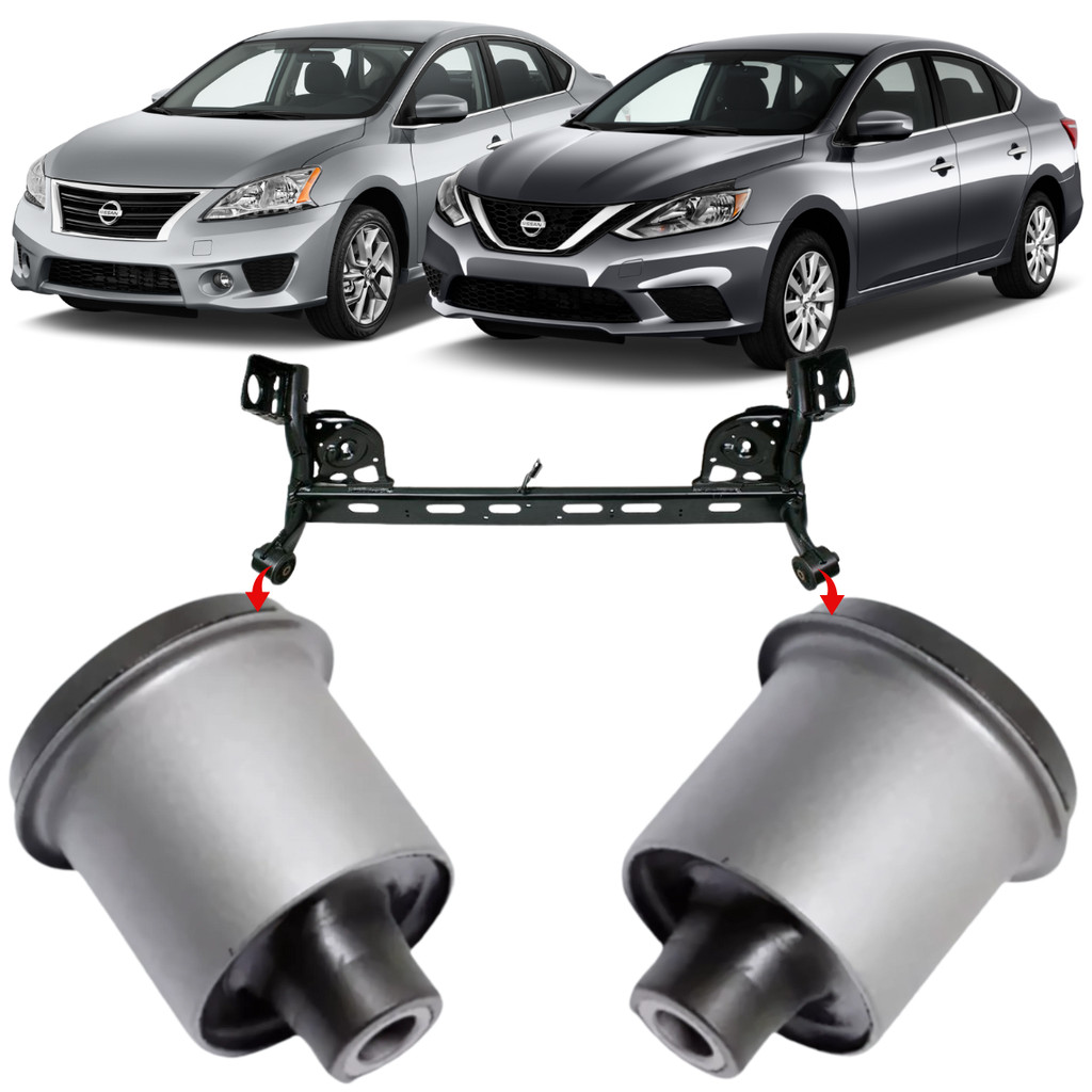 KIT 02 BUCHAS DO EIXO SUSPENSÃO TRASEIRA NISSAN SENTRA 2013 2014 2015 2016 2017 2018