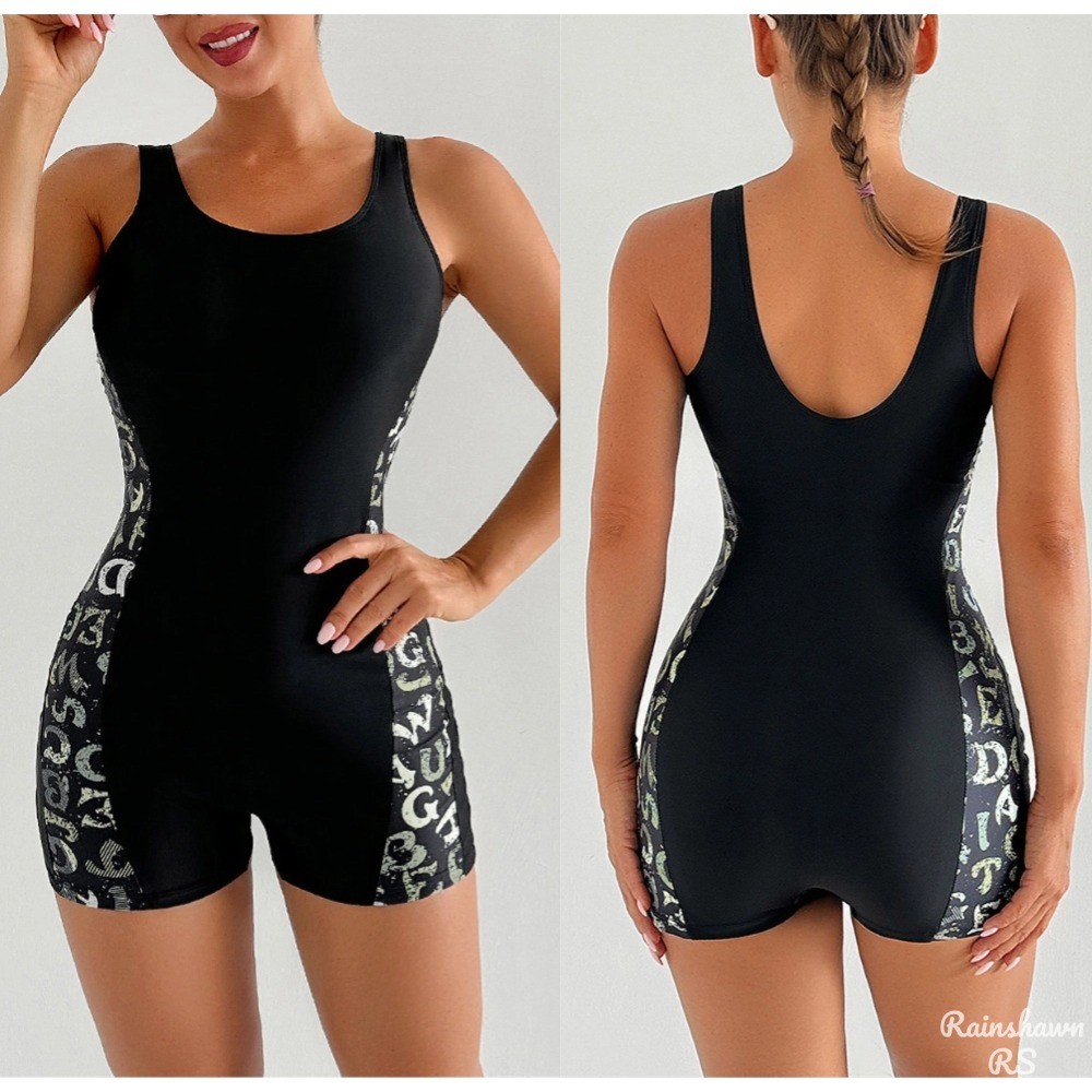 RS|Flores Colete de Uma Peça Maiô Feminino Esportivo Surf Mergulho Maio Natação Maiô Feminino Roupa De Praia Swimsuit