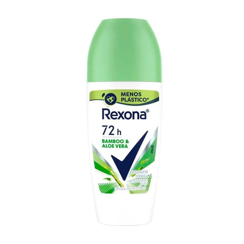 Desodorante Antitranspirante Roll On Rexona Bamboo e Aloe Vera 50ml - Beauty
