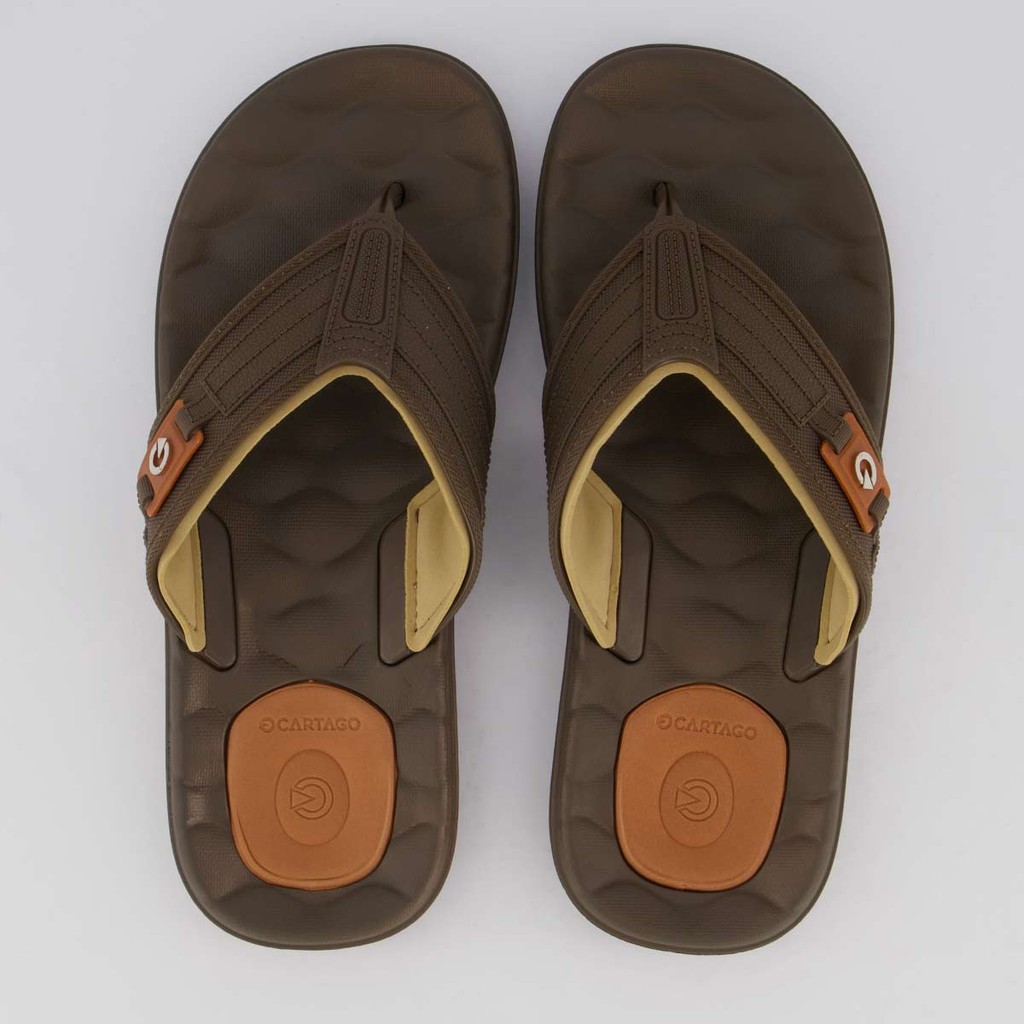 Chinelo Cartago Egeu III Marrom e Bege - Men Shoes