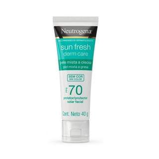 Protetor Solar Facial Neutrogena Sun Fresh Derm Care Sem Cor FPS70 40g em Oferta na Shopee