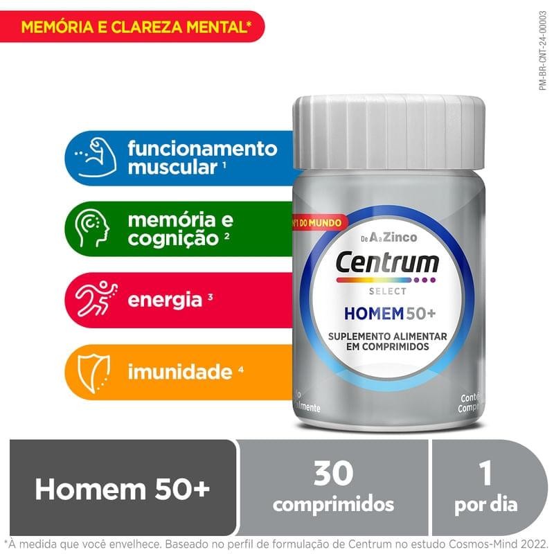 Suplemento Alimentar Centrum Select Homem 50+ 30 Comprimidos - Health