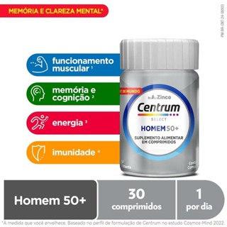 Suplemento Alimentar Centrum Select Homem 50+ 30 Comprimidos em Oferta na Shopee
