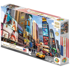 QUEBRA CABEÇA TIMES SQUARE NOVA IORQUE 1000 PEÇAS PEÇAS GGB BRINQUEDO PUZZLE PAISAGEM TURÍSTICOS EUA