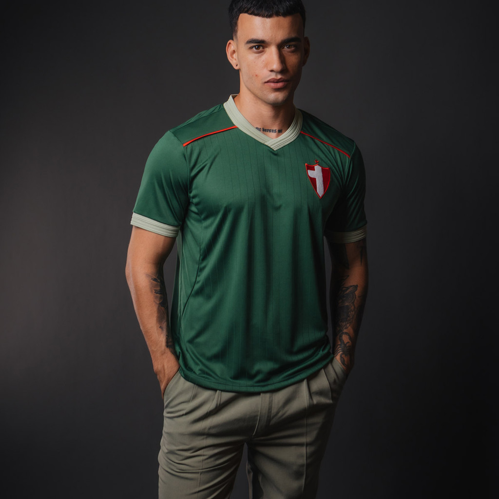 Camisa Palmeiras Retrô 1914 Cruz de Savóia Verde Masculina Oficial em Oferta na Shopee