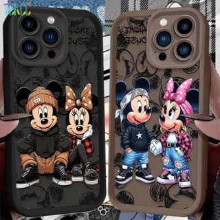 Disney Mickey Minnie Mouse Casal Tela Cheia Caso De Telefone Para Samsung S25 Plus S25 Ultra S25Edge A16 A26 A36 M55 M54 em Oferta na Shopee