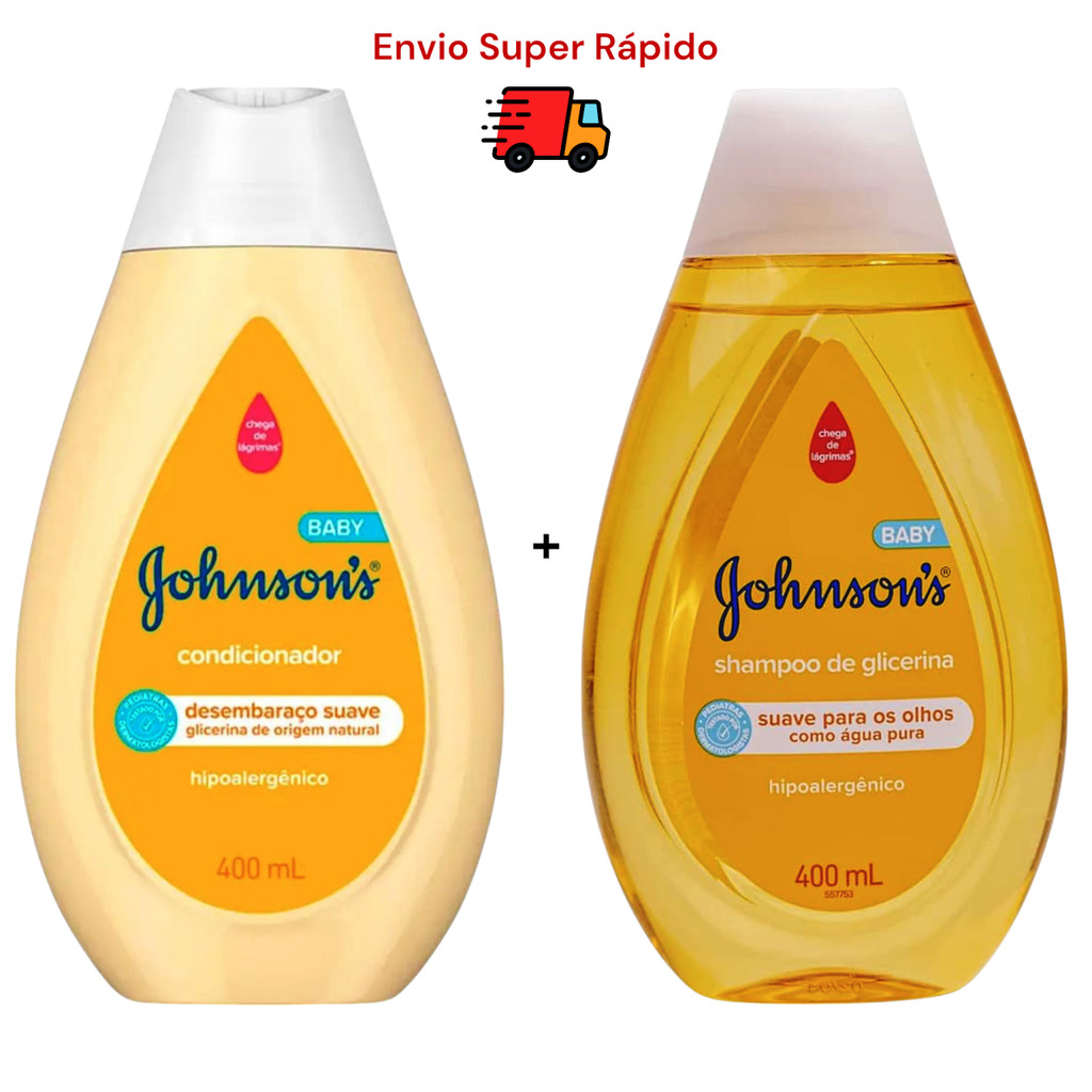 Kit Condicionador Glicerina 400ml + Shampoo Glicerina 400ml Johnson's Baby