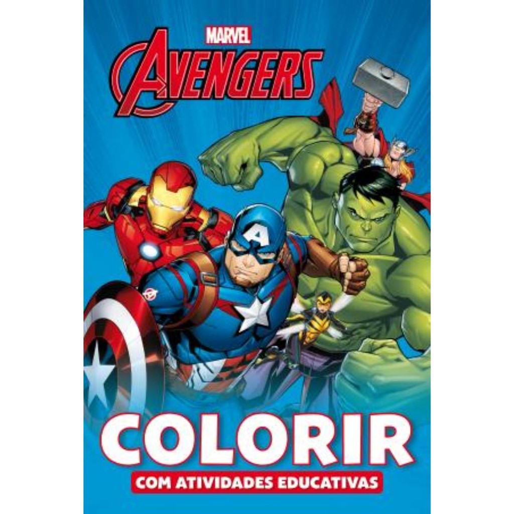 COLORIR ATIVIDADES EDUCATIVAS MARVEL  - AVENGERS em Oferta na Shopee