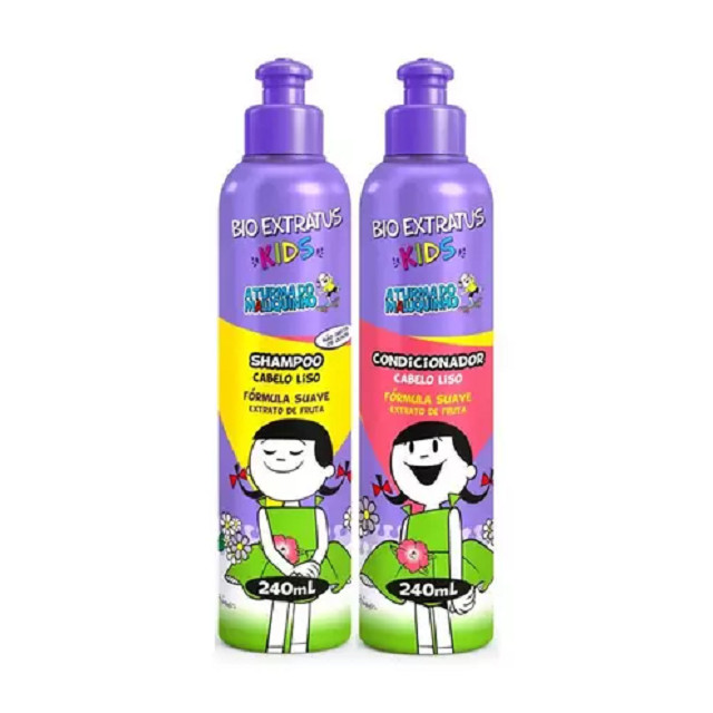 Kit Bio Extratus Kids Cabelo Liso Duo 240ml
