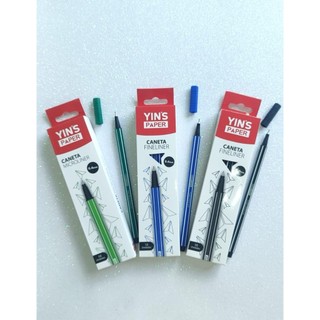 KIT 6 CANETA FINELINER 0.4MM em Oferta na Shopee