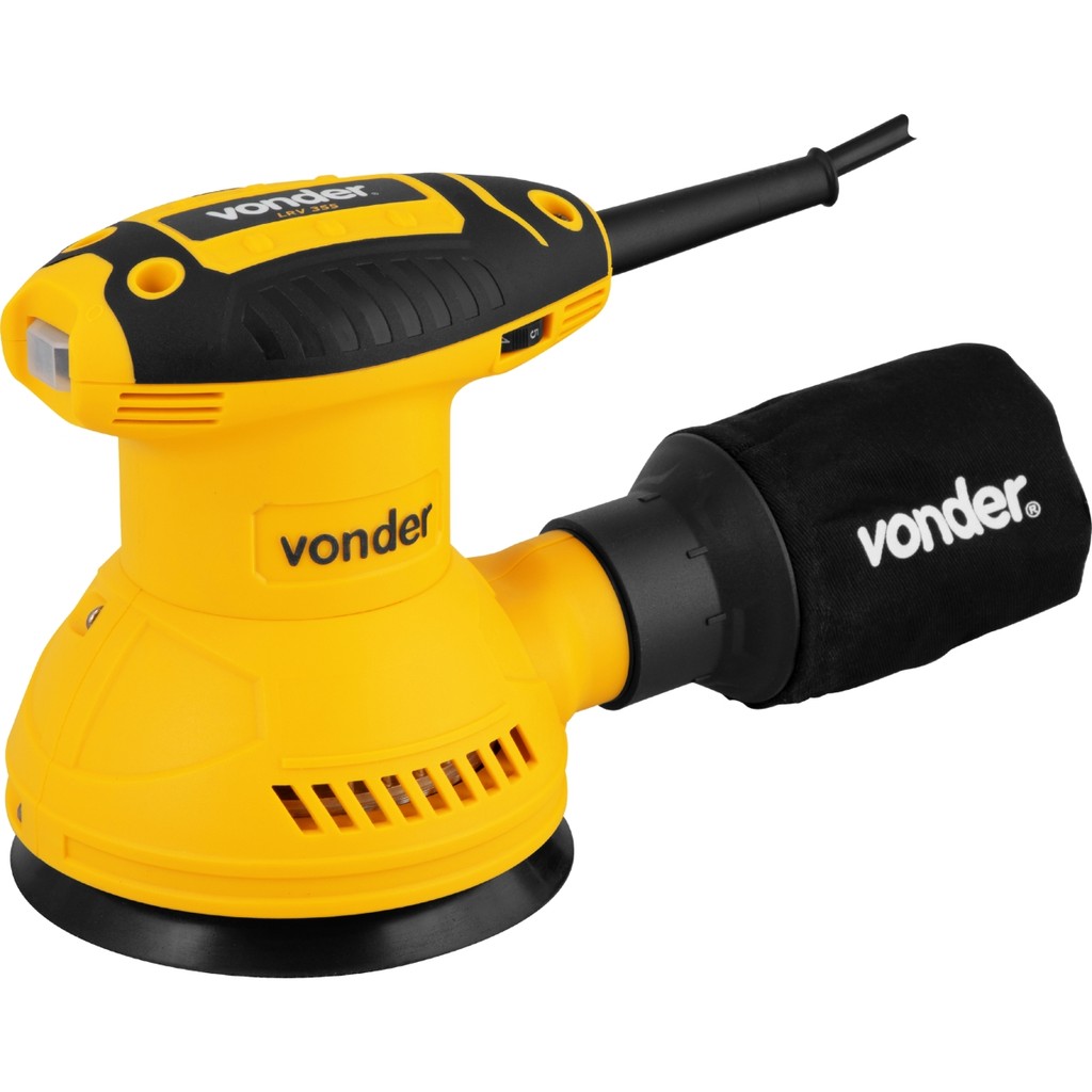Lixadeira Roto Orbital 5 Polegadas 350W LRV355 Com Lixas E Coletor De Pó Vonder