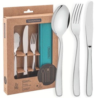 Jogo de talheres com Estojo Tramontina By Me 4 Peças Verde em Oferta na Shopee
