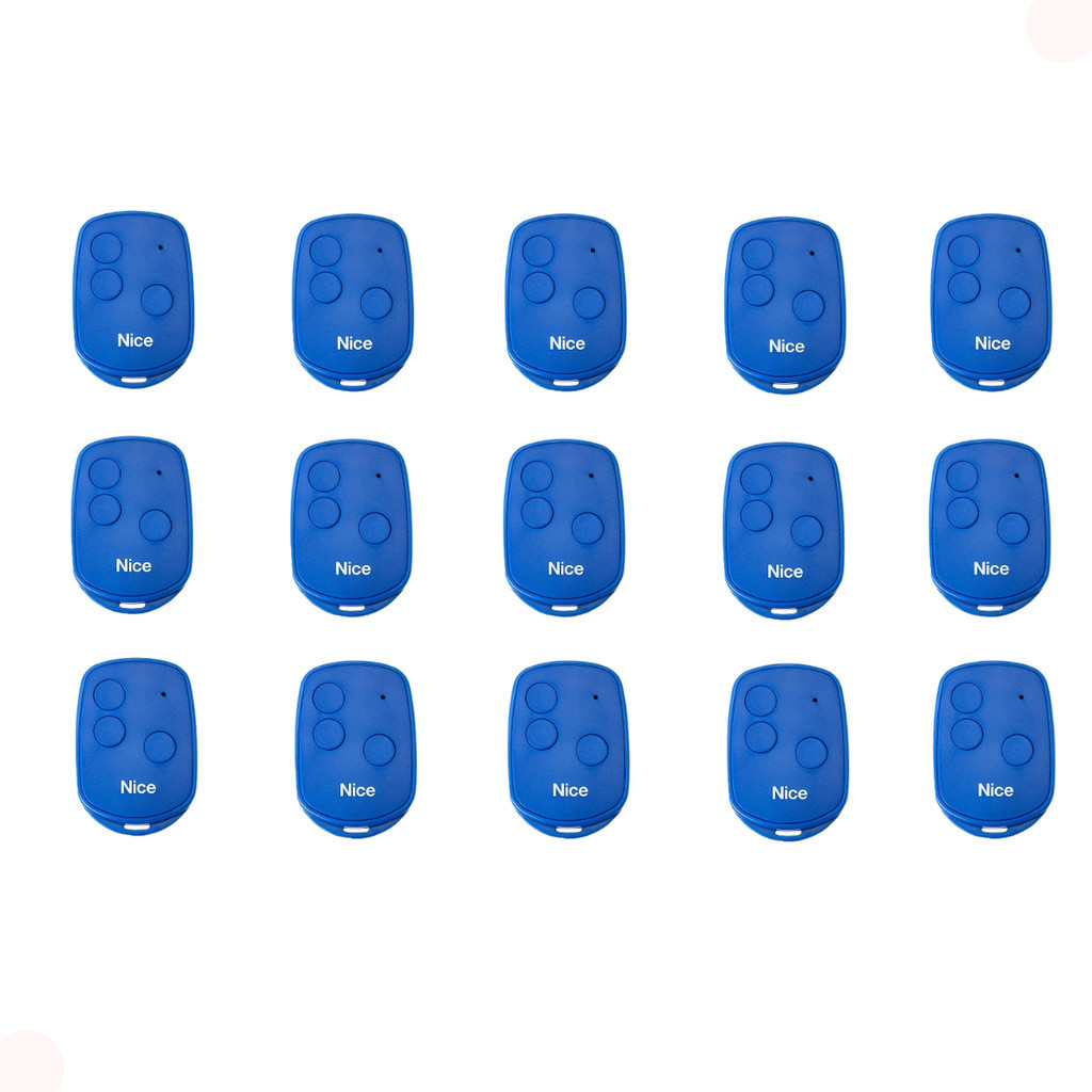 Kit 15 Controles Nice DIG RF 3TB Azul – Controle Remoto Original para Portão