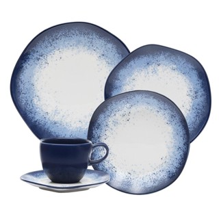 Aparelho de Jantar e Chá 20 Peças Oxford Ryo Galápagos em Oferta na Shopee