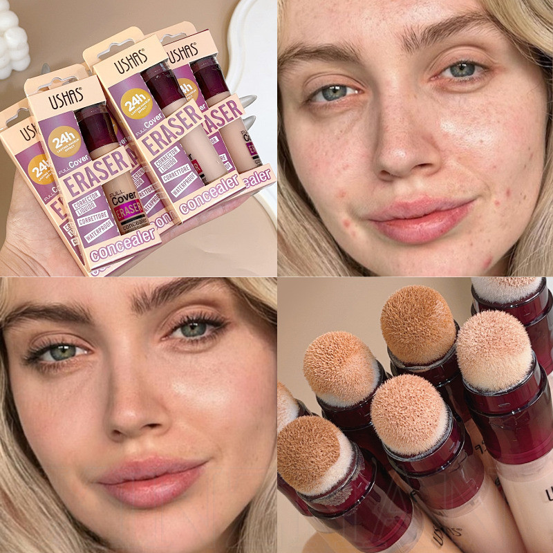 Corretivo Líquido De Cabeça De Esponja-À Prova D'água , De Longa Duração , Iluminador-Creme Fosco De Cor Nude-Para Cobri em Oferta na Shopee