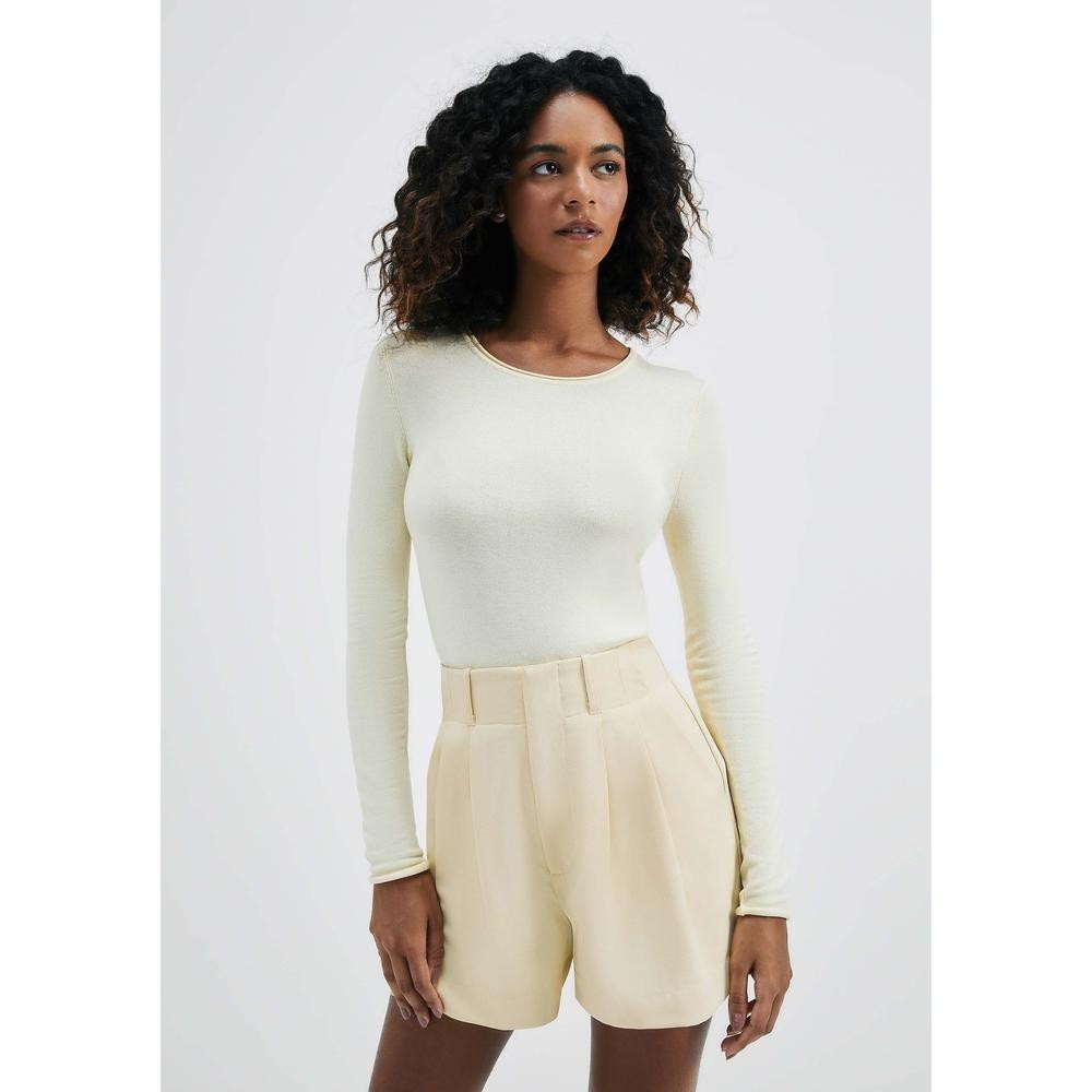 Blusa Feminina Manga Longa Slim Em Tricô Leve Hering em Oferta na Shopee