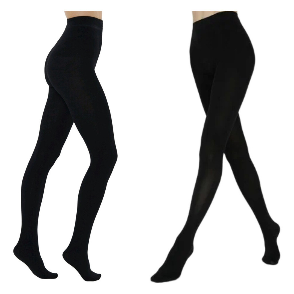 Meia Calça Preta Adulto FIO 80 - Feminino com Pé