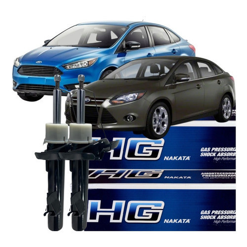Kit 02 Amortecedor Dianteiro Nakata Ford Focus Sedan 2015