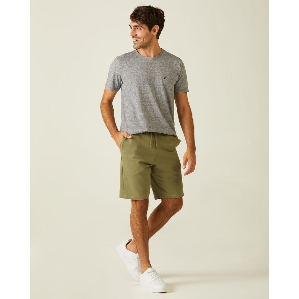 Bermuda Básica Masculina Cintura Média Em Moletom Sem Flanela