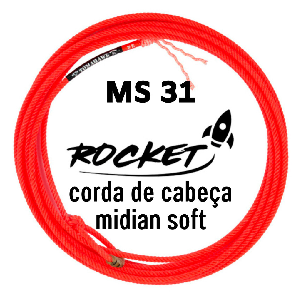 Corda Team Roping Tomahawk Laço de Cabeça ao Pé Rocket
