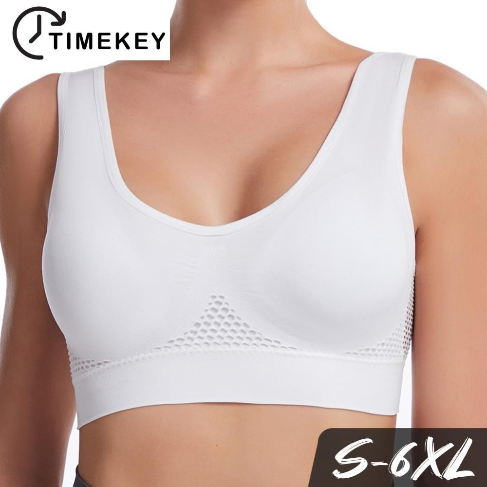 Malha Sem Costura De Esportiva Bras Fitness Gym Underwear Soutien À Prova De Choque Bralete S-6XL Plus Crop Top Yoga Bra