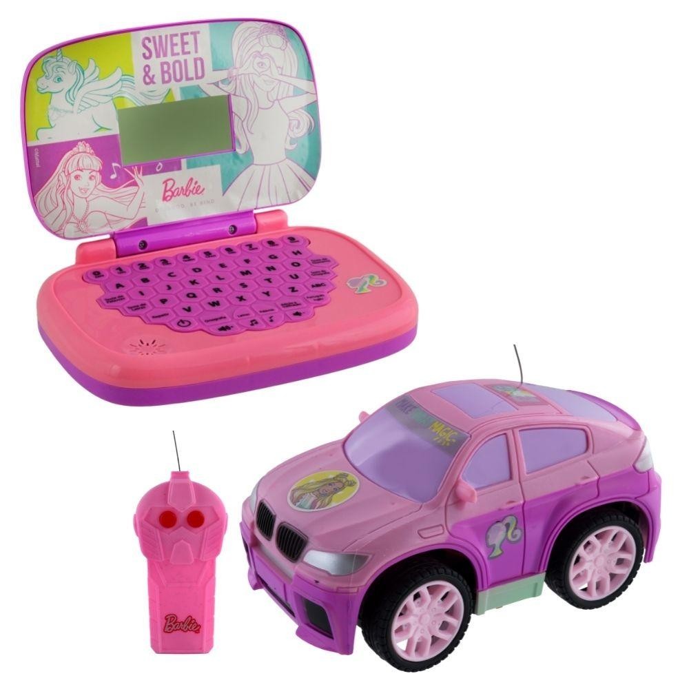KIT Barbie - Veiculo Style Machine + Laptop Bilíngue em Oferta na Shopee