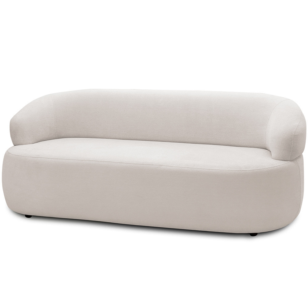 Sofá 3 Lugares Orgânico Sala de Estar Living 170cm Carmen F04 Bouclê Cru - Lyam - Home & Living