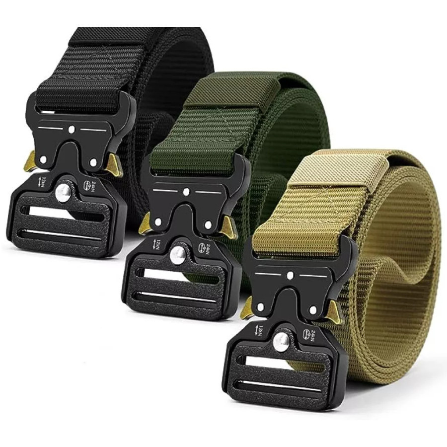 Moda Cinto tático  Largo Masculino Nylon Fivela Liga de Zinco e Engate Rápido em Oferta na Shopee