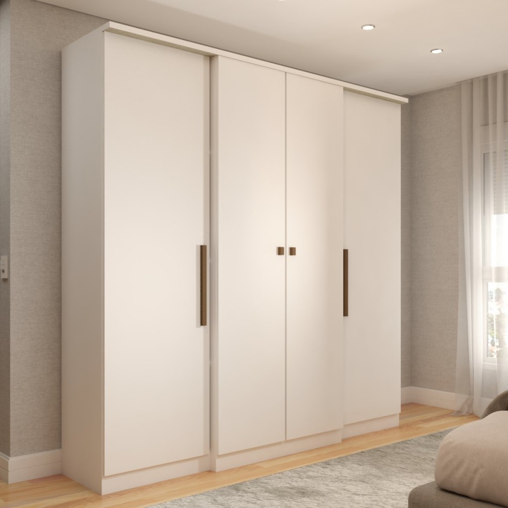 Guarda-Roupa Casal Kansas 4 Portas 2 Gavetas - Home & Living