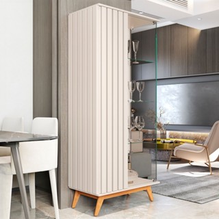 Cristaleira Açai 2 Portas 6 Prateleiras Ripado em Oferta na Shopee