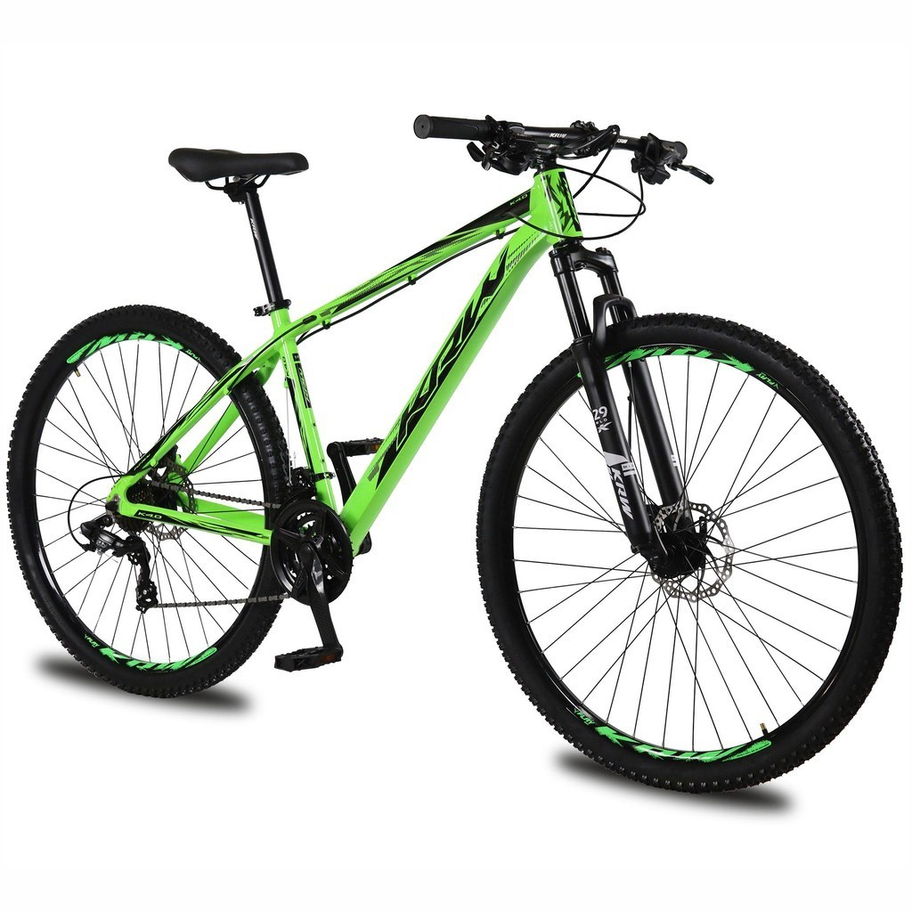 Bicicleta Aro 29 KRW Alumínio Shimano TZ 24 Velocidades Freio Hidráulico Suspensão Mountain Bike KR8 em Oferta na Shopee