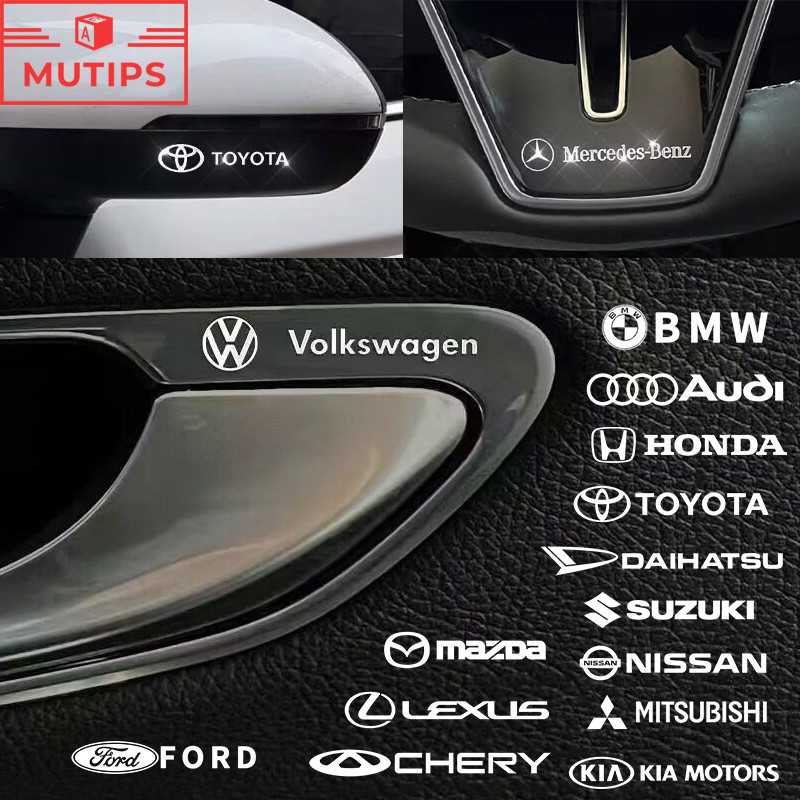 Decoração Do Logotipo 3D metal Carro E Maçaneta Criativa Da Porta , Espelho Retrovisor , Volante , interior Carroceria , Adesivo Janela em Oferta na Shopee