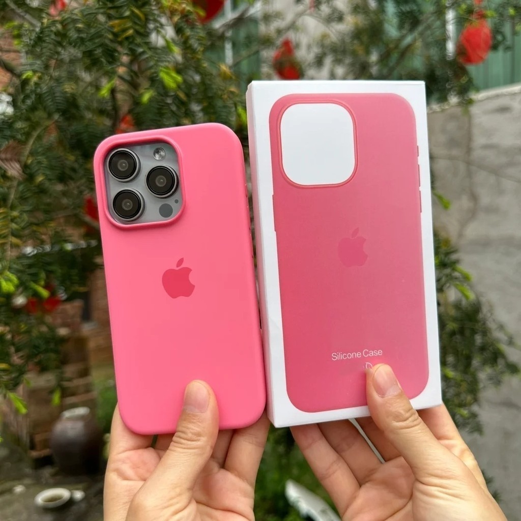 (Oficial 1 : 1) Silicone Líquido MagSafe Cor-De-Rosa Para iphone 15/14/13/12/Pro Max/plus/mini Estojo Telefônico De Alta Qualidade pop-up Animado em Oferta na Shopee