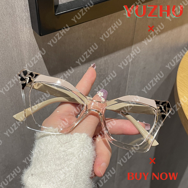 (YUZHU) Novo Design De Moda Óculos Poligonais Para Mulheres Ocidental Tartaruga Anti-Luz Azul